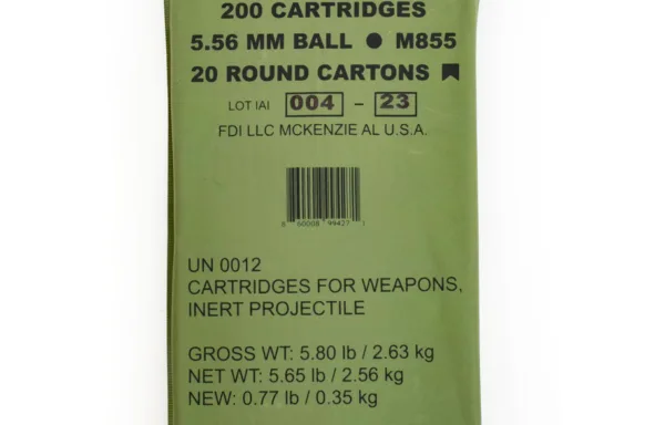 FDI 5.56x45mm M855 62gr Green Tip; 200rd “Battle Packs”